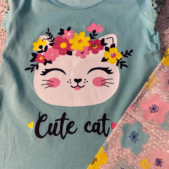 Beautiful Cute Cat Set. Brand new. 100% premium cotton.Sizes 4Y, 5Y, 6Y - Picture 4 of 8